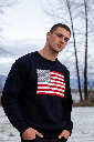 Unisex American Flag Knit Crew — 5