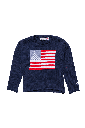 Women's American Flag Knit Cropped Crew — 1