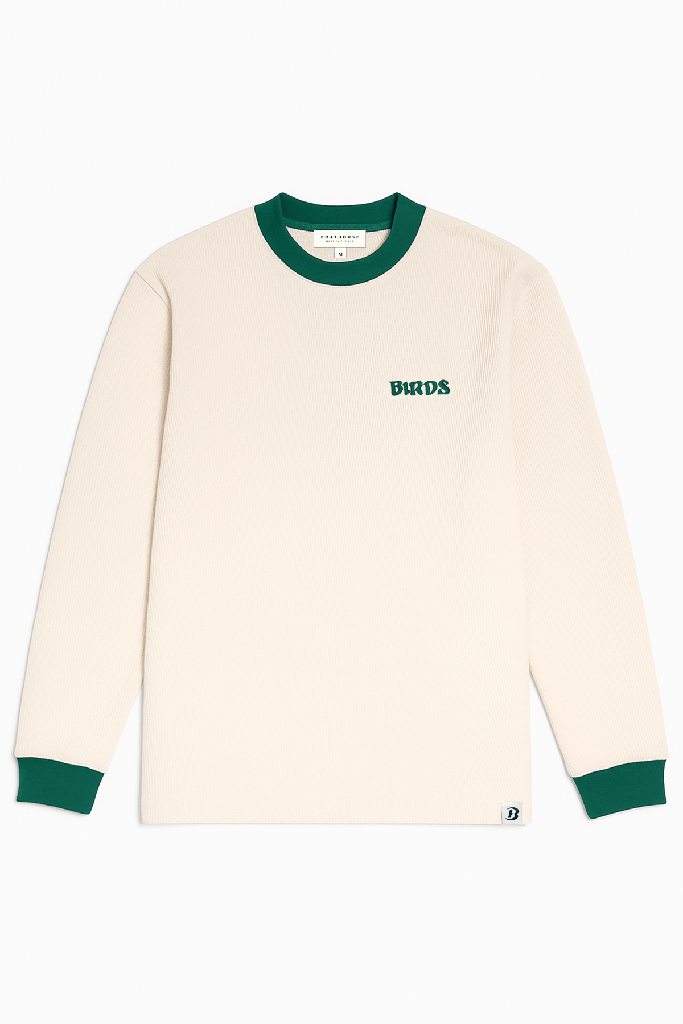 Men's Birds Thermal Waffle Knit Shirt — 1