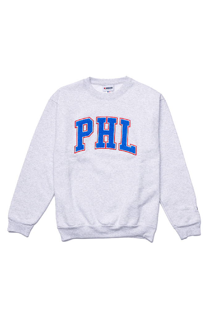 BOATHOUSE BLUE PHL CHENILLE CREWNECK — 1