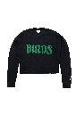 Women's Birds Felt Cropped Sweatshirt — 1