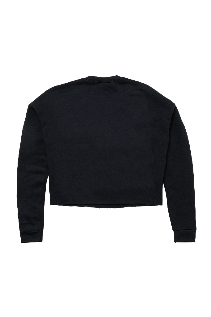Women's Birds Felt Cropped Sweatshirt — 2